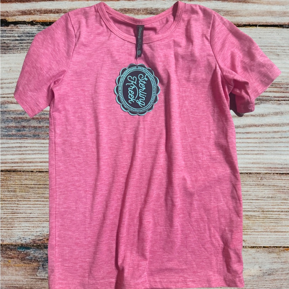 Pink Short Sleeve Tee with Crew Neck